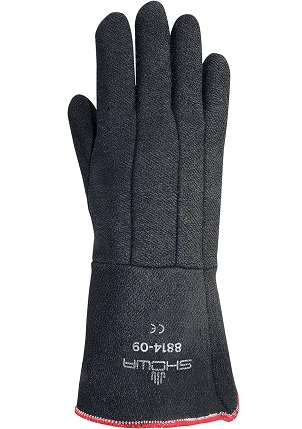 GLOVE HEAT RESIST INSUL;14 IN TEXTURED BLACK - Latex, Supported